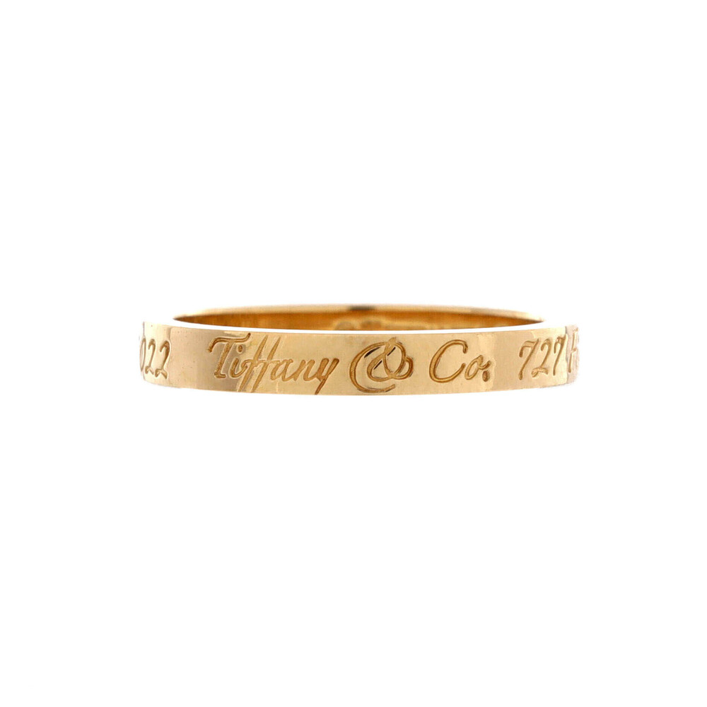 Tiffany & Co. Narrow Notes Fifth Avenue New York Ring 18K Yellow Gold